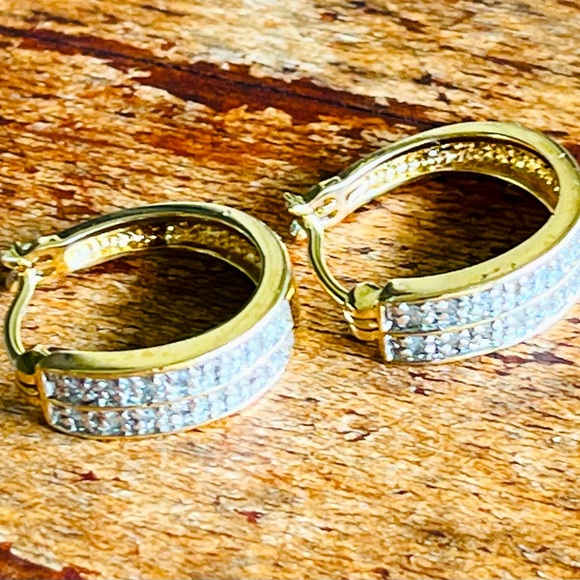 18kt gold overlay sterling silver Ross Simons diamond ware - Picture 7 of 7